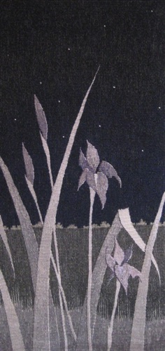 Irises by Night
Wool, silk and linen
36” x 18”, 2010 Irises by Night
Wool, silk and linen
36” x 18”, 2010